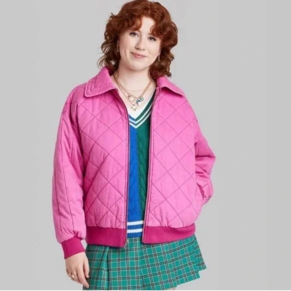 Pink Quilted Wild Fable Women's Jacket